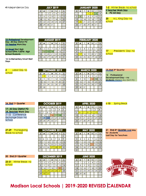 Revised Calendar